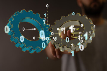 gear Technology setting concept background