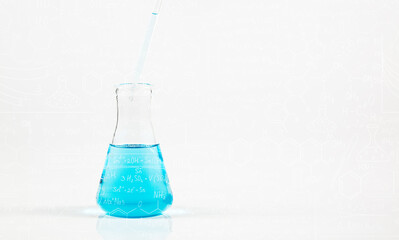 blue glass tube science experiment,Test-tubes with blue liquid isolated on white