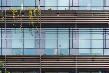 Modern balconies in the city