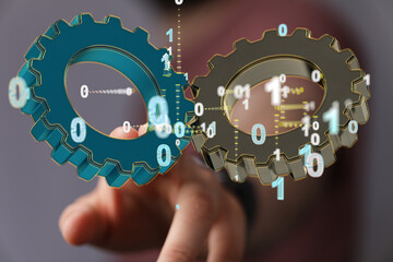 Gear With Success Concept digital
