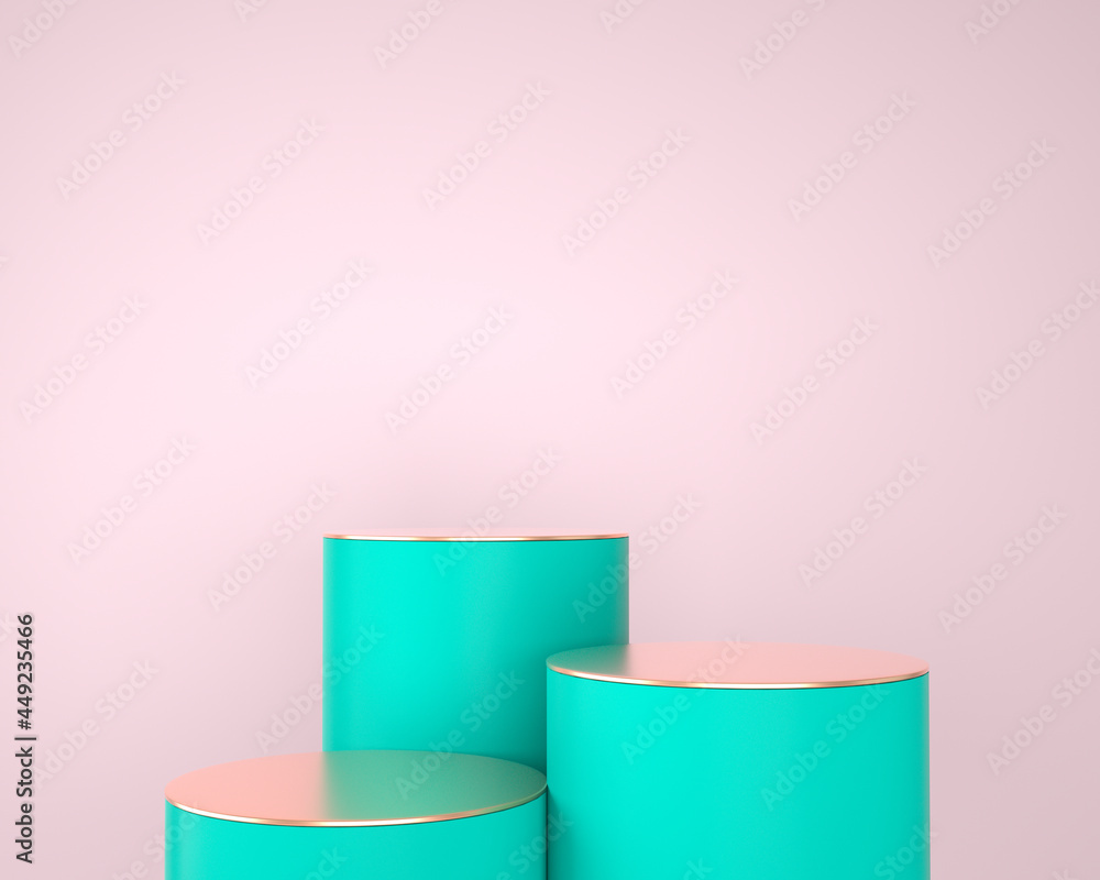 Poster abstract geometric shapes of product display with minimal and modern concepts, pedestal, podium, sta