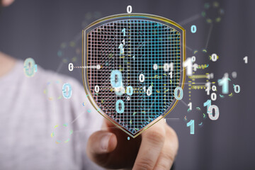 cybersecurity and information or network protection 3d