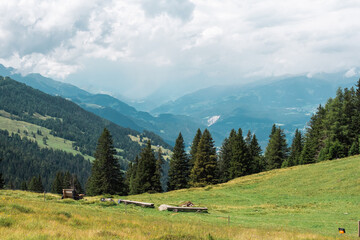 Alpine landscape on a sunny day