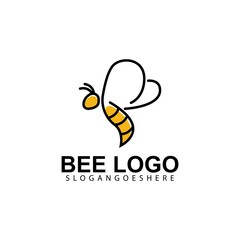 Bee Logo design vector template. Bug Logotype concept creative cute icon