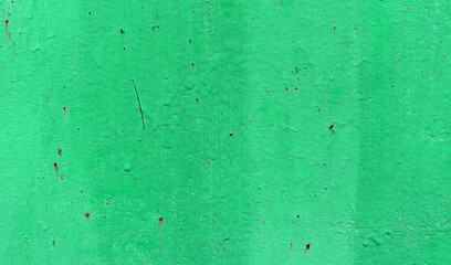 Green paint on old crack wall surface