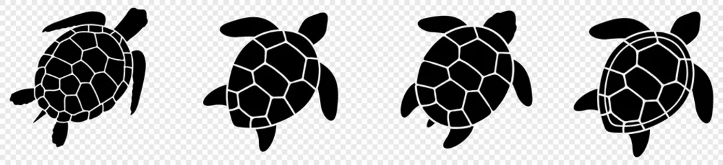 Foto op Plexiglas Turtle marine animal icon. Sea turtle silhouette. vector illustration © Graficriver