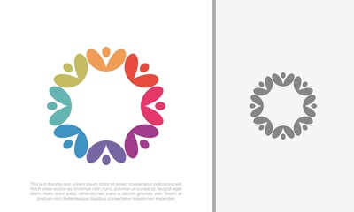 Global Community Logo Icon Elements Template. Community human Logo template vector. Community health care. Abstract Community logo