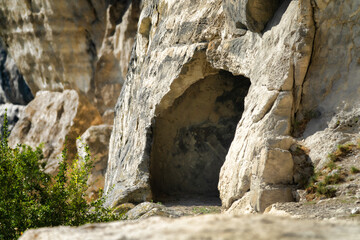 Entrance to man-made cave