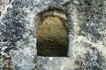 Entrance to man-made cave