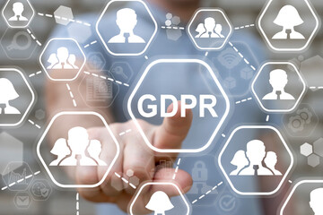 Concept of General Data Protection Regulation. GDPR Law Compliance.