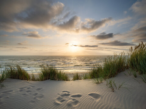 Sunset at the dune beach