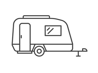 travel vacation camper trailer icon- vector illustration