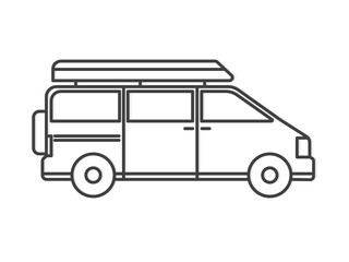 travel vacation campervan icon- vector illustration