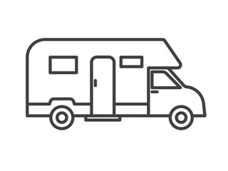 travel vacation campervan icon- vector illustration