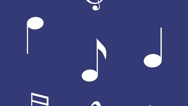 music notes pattern in blue background