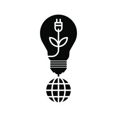 renewable energy icon. environmentally friendly sign. vector illustration