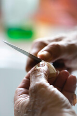 cooking pasta for dinner, working man hands