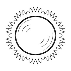 Sun Outline Vector Clip Art Illustration Coloring