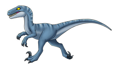 Velociraptor cartoon dinosaur © FrostieGreen