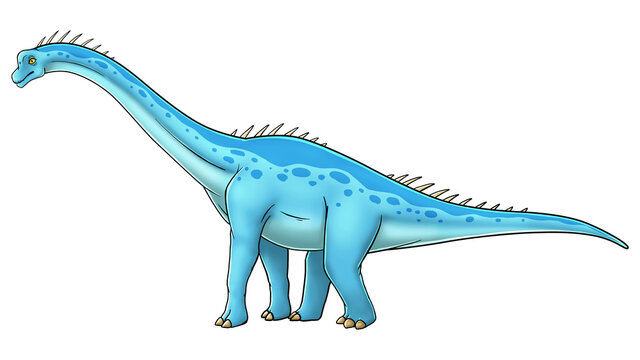 Brachiosaurus cartoon illustration