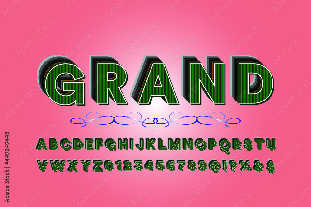Poster alphabet font.vector of colorful stylized font and alphabet, vector of colorful stylized font and al