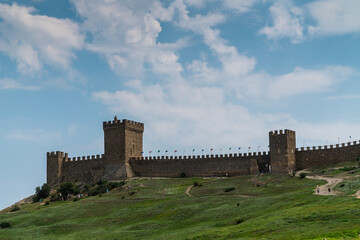 The Republic of Crimea. July 12, 2021. Genoese fortress in the city of Sudak.