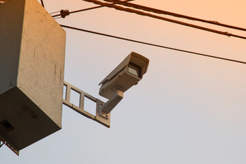 A camera for shooting in the city. Constant video surveillance.