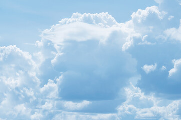 Naklejka na ściany i meble White cloud in blue sky resemble face