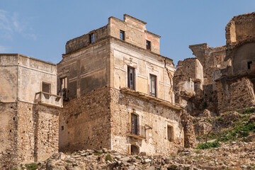 The abandoned village of Craco in Basilicata, Italy