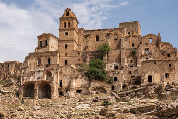 The abandoned village of Craco in Basilicata, Italy