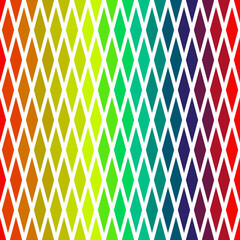 Rainbow rhombuses. Vector seamless rhombs multicolor.