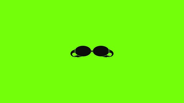 Swim glasses icon animation
