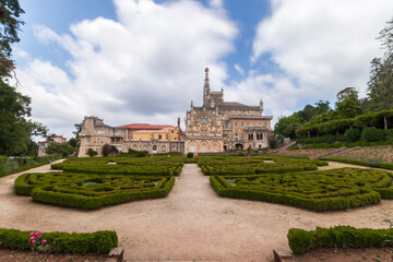 Fototapeta na wymiar The luxury hotel Bussaco Palace in Portugal