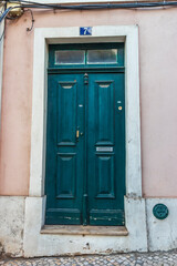 Old entry door in Águeda, Portugal