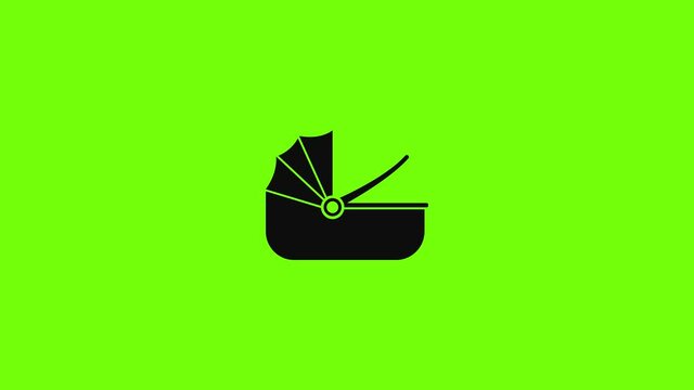 Baby carriage basket icon animation