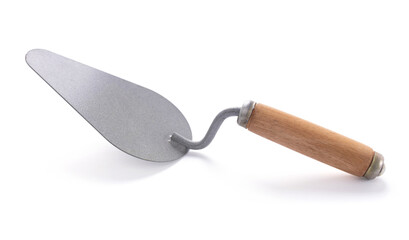 Trowel isolated on white background. Mason tool