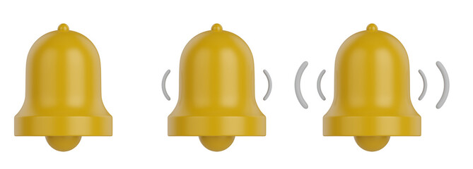 3d render. Isolated bells 