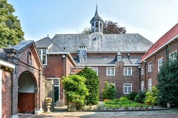 There is a serene calm in the courtyard of the Birgittinessen monastery or Abbey 