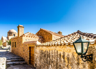 Fototapeta na wymiar View on Monemvasia the medieval town in Peloponnese, Greece