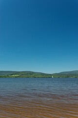 Lipno, Lipno Valley Reservoir is a waterworks built on the Vltava River in 1952–1959. With an area of 48.7 km2, it is the largest dam reservoir and the largest body of water in the Czech Republic.