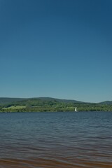 Lipno, Lipno Valley Reservoir is a waterworks built on the Vltava River in 1952–1959. With an area of 48.7 km2, it is the largest dam reservoir and the largest body of water in the Czech Republic.