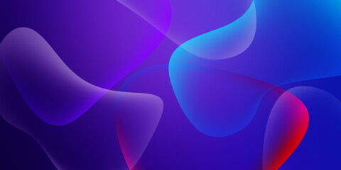 Shiny abstract background - liquid bubble shapes on fluid gradient with shadows and light effects
