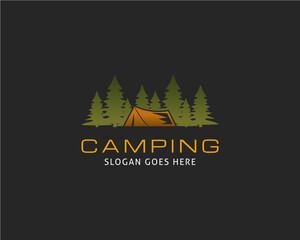 Fototapeta na wymiar Camping and outdoor adventure logo