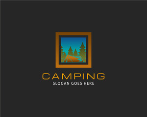 Camping and outdoor adventure logo