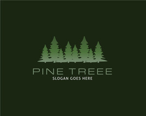 Pine Tree Logo Design Template