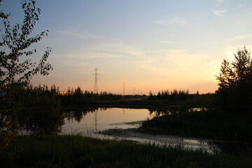 Fototapeta premium Summer Night On The Wetlands, Pylypow Wetlands, Edmonton, Alberta