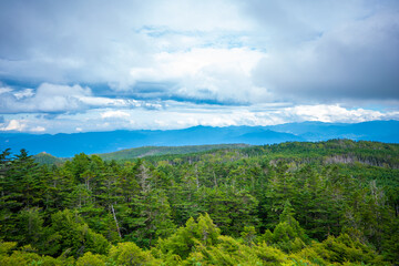 長野県南佐久郡の八ヶ岳のニュウの登山動の風景 Nyu, Yatsugatake, Minamisaku-gun, Nagano Prefecture, Japan.