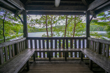 長野県南佐久郡の八ヶ岳のニュウの登山動の風景 Nyu, Yatsugatake, Minamisaku-gun, Nagano Prefecture, Japan.