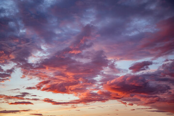 Fototapeta premium Amazing cloudscape on the sky at sunset time.