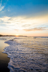 Sunset on the sandy beach